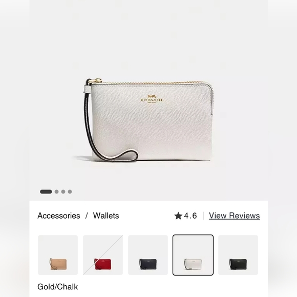 Coach Corner Zip Wristlet - Picture 1 of 2